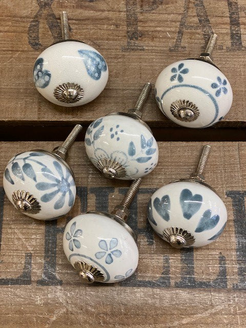Set of Six Ceramic Drawer Knobs