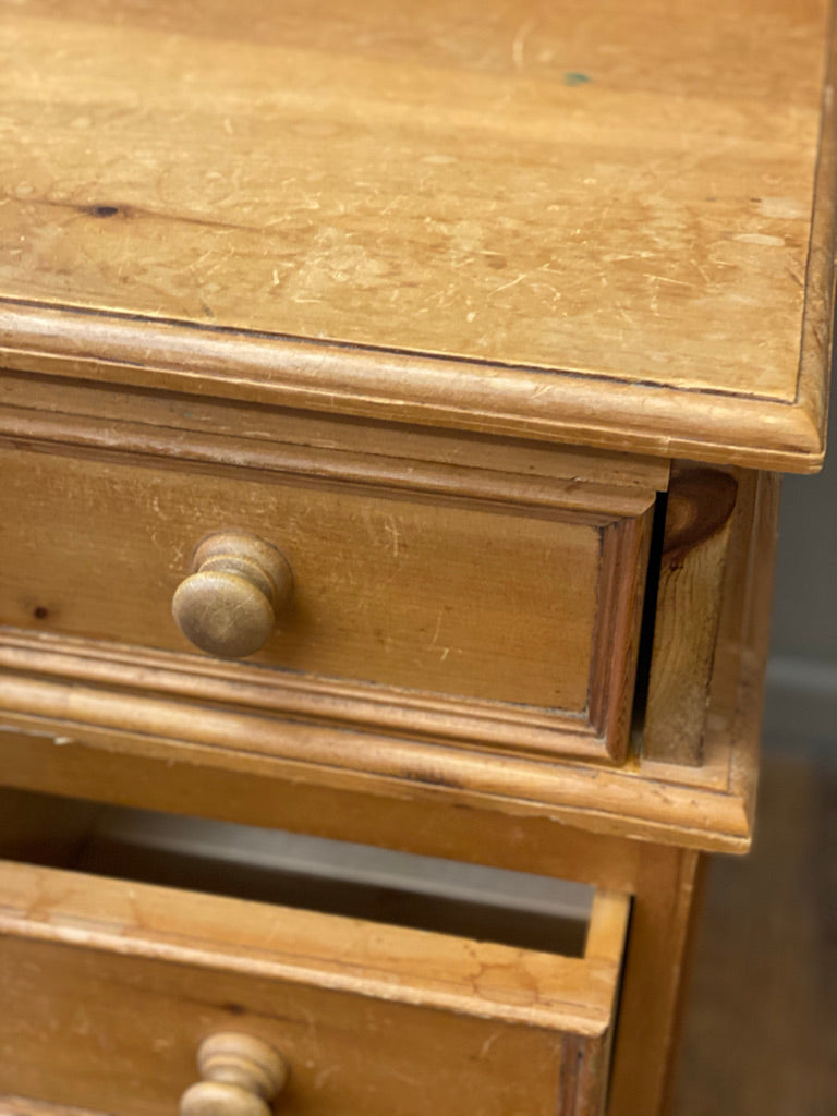Pine Double Pedestal Desk