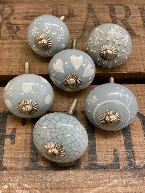 Set of Six Ceramic Drawer Knobs