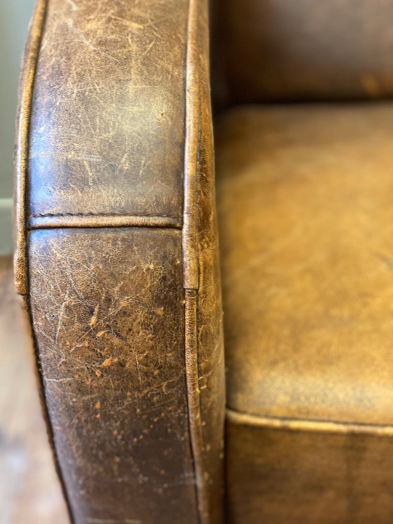 Distressed Vintage Leather Chair