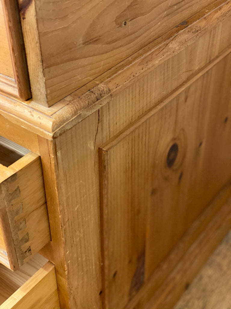Pine Double Pedestal Desk