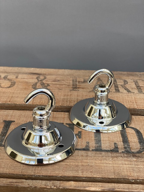 Chrome Ceiling Hook/Rose/