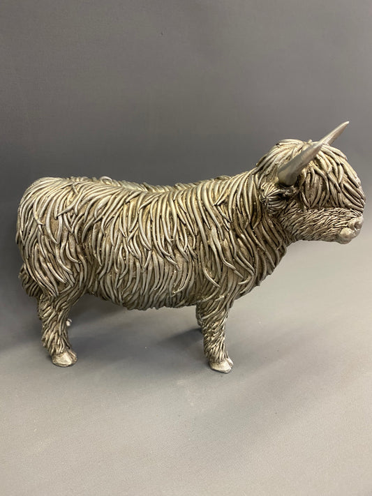 Silver Highland Cow