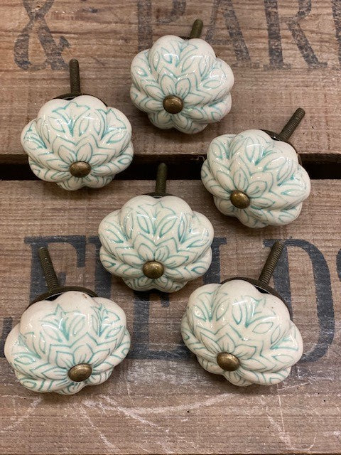 Set of Six Ceramic Drawer Knobs