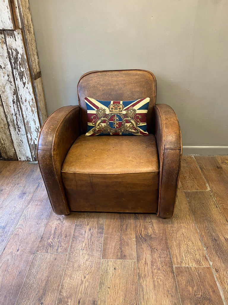 Distressed Vintage Leather Chair