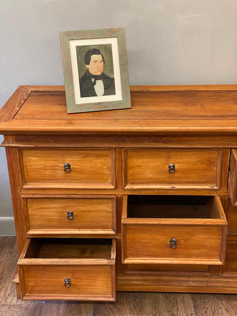 Large Oak Merchants Chest