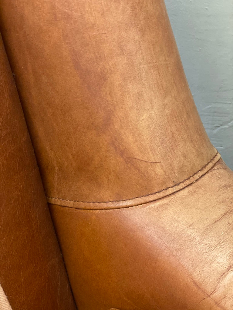 Vintage Light Tan Leather Chair