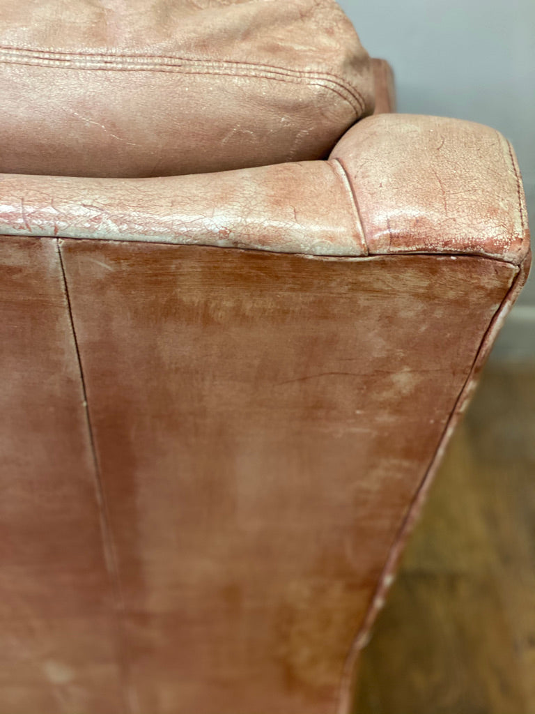 Vintage Light Tan Leather Chair