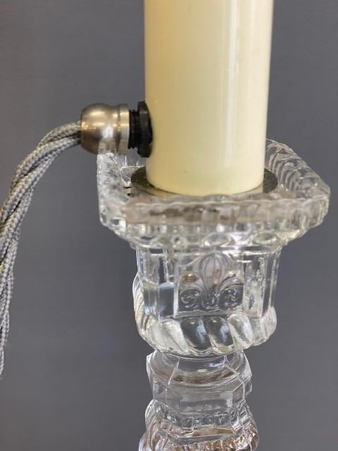 Glass Candlestick Table Lamp