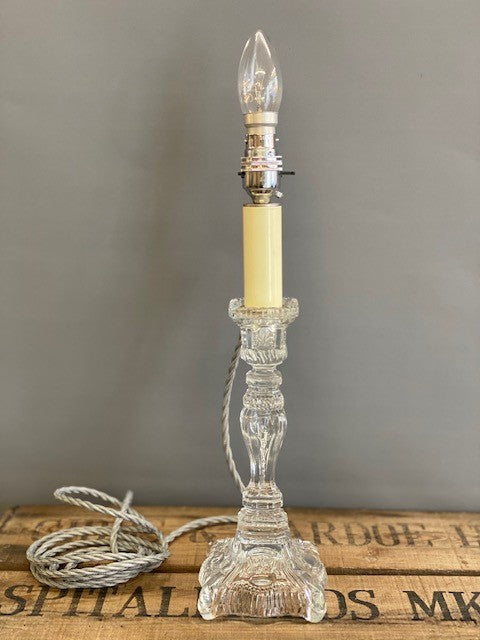 Glass Candlestick Table Lamp